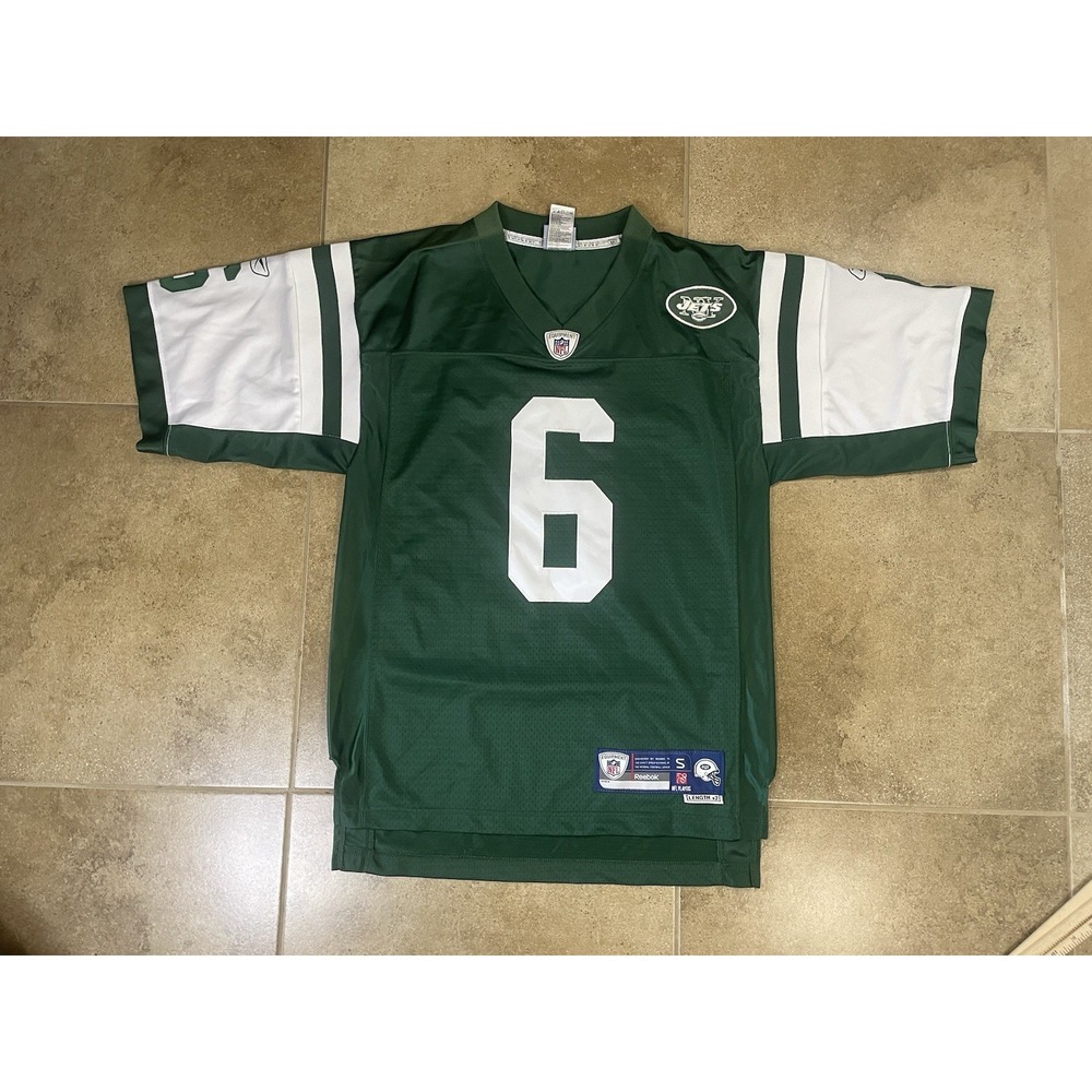 Vintage Reebok NFL Authentic New York Jets Mark Sanchez #6 Mens Sz S Jersey